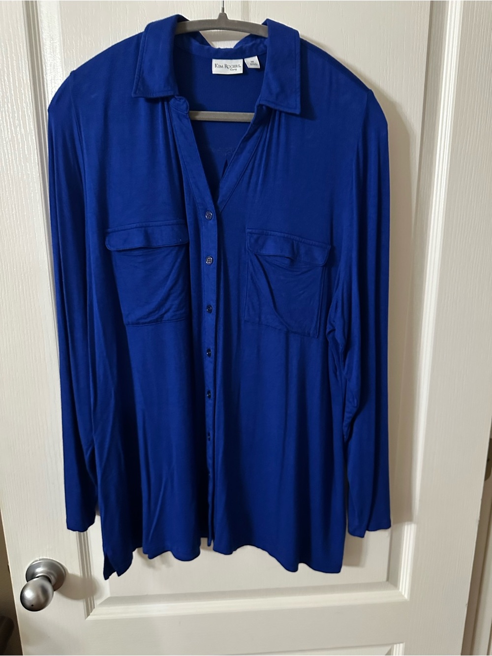 Kim Rogers Curvy Bold Blue Top